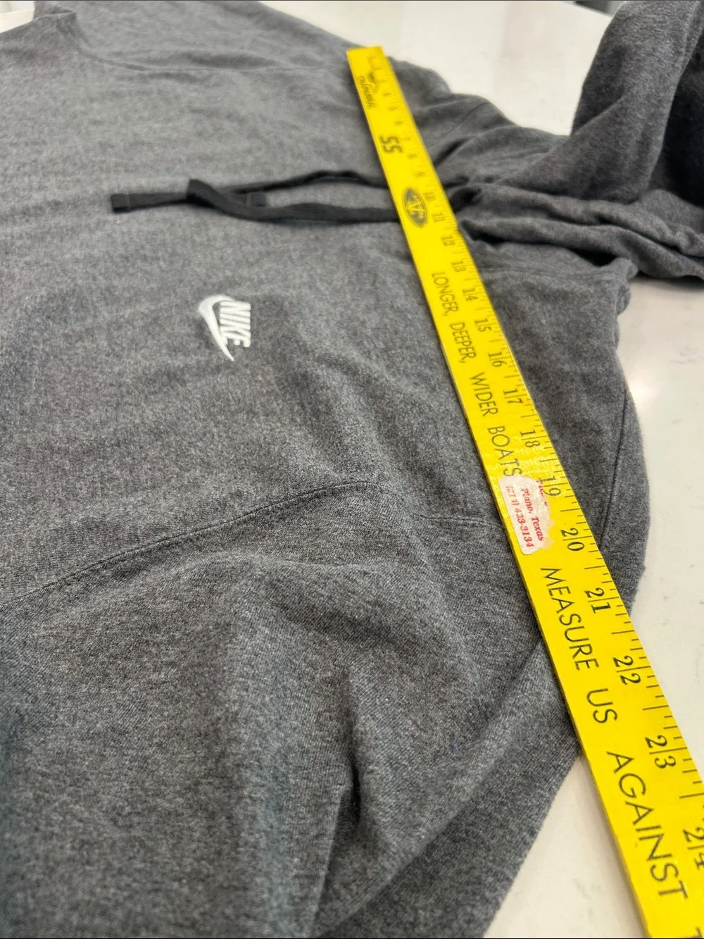 Nike Sportswear Club Jersey Hoodie 2XL Gray Cotton Pullover Swoosh XXL